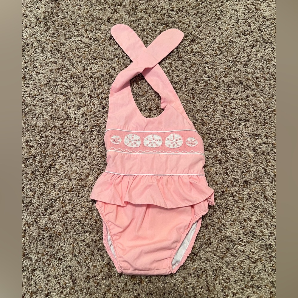 Le’ Za Me smocked seashell swimsuit